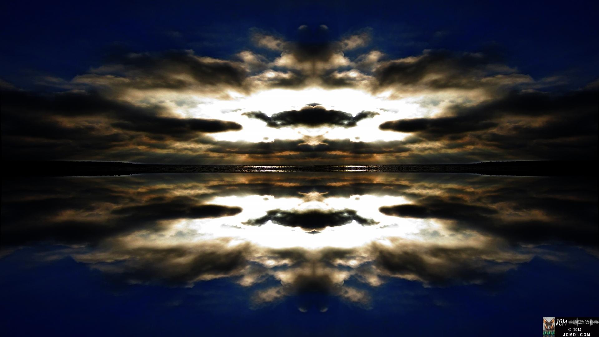 Quadroscopic still image frame from the JCMDI video V16640 Ventura Beach Cloudy Sunset